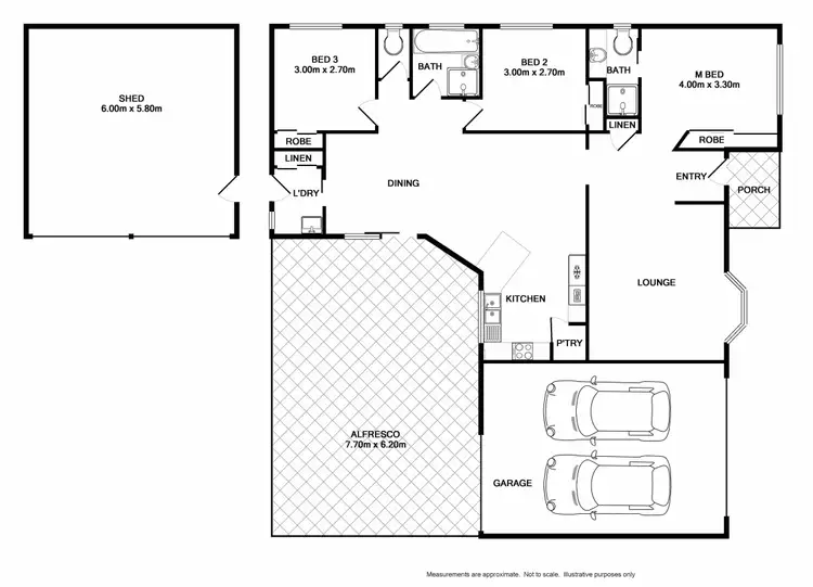 Floorplan of Homely house listing, 6 Hamilton Place, Wodonga VIC 3690