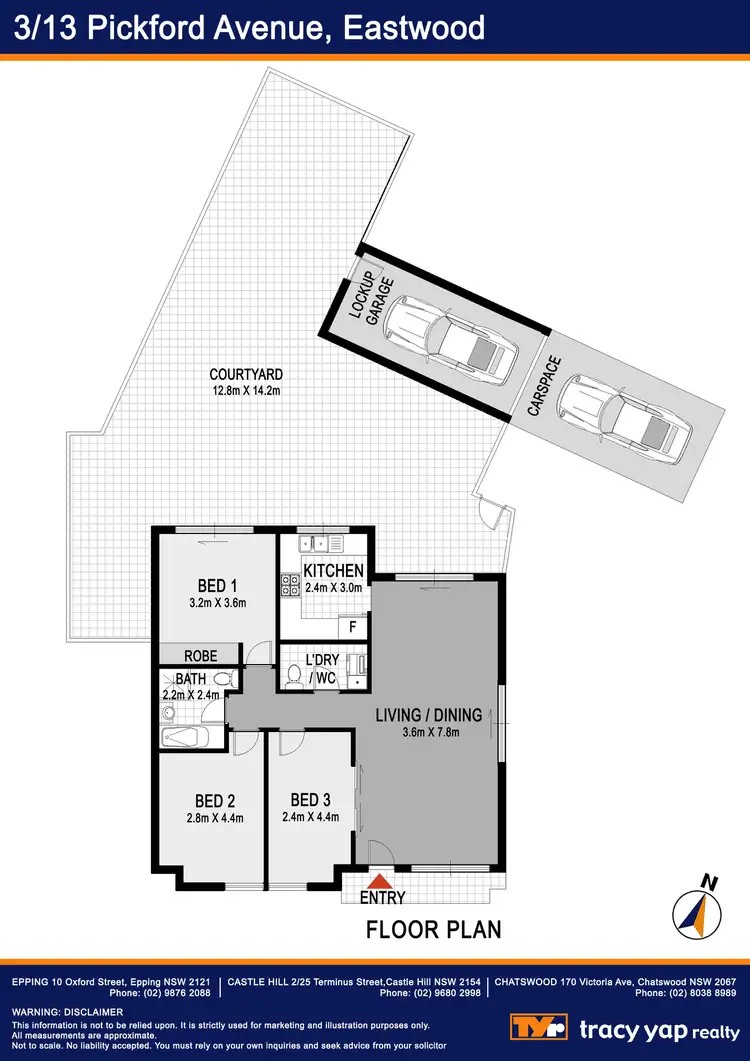Floorplan of Homely villa listing, 3/13 Pickford Avenue, Eastwood NSW 2122