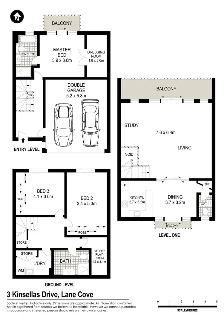 Floorplan of Homely townhouse listing, 3 Kinsellas Drive, Lane Cove NSW 2066