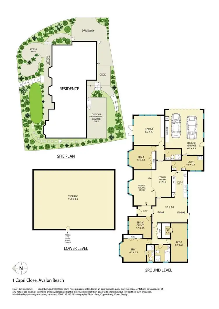 Floorplan of Homely house listing, 1 Capri Close, Avalon Beach NSW 2107