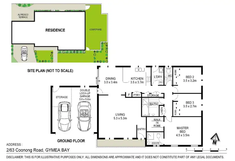 Floorplan of Homely villa listing, 2/63 Coonong Road, Gymea Bay NSW 2227