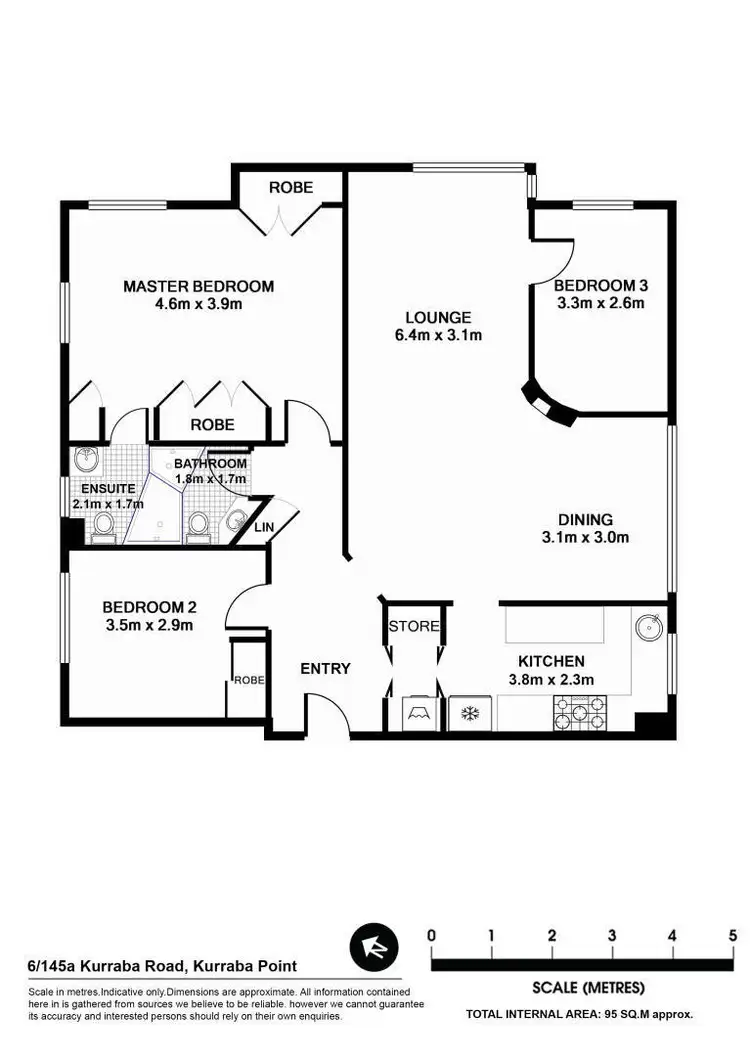 Floorplan of Homely unit listing, 6/145A Kurraba Road, Neutral Bay NSW 2089