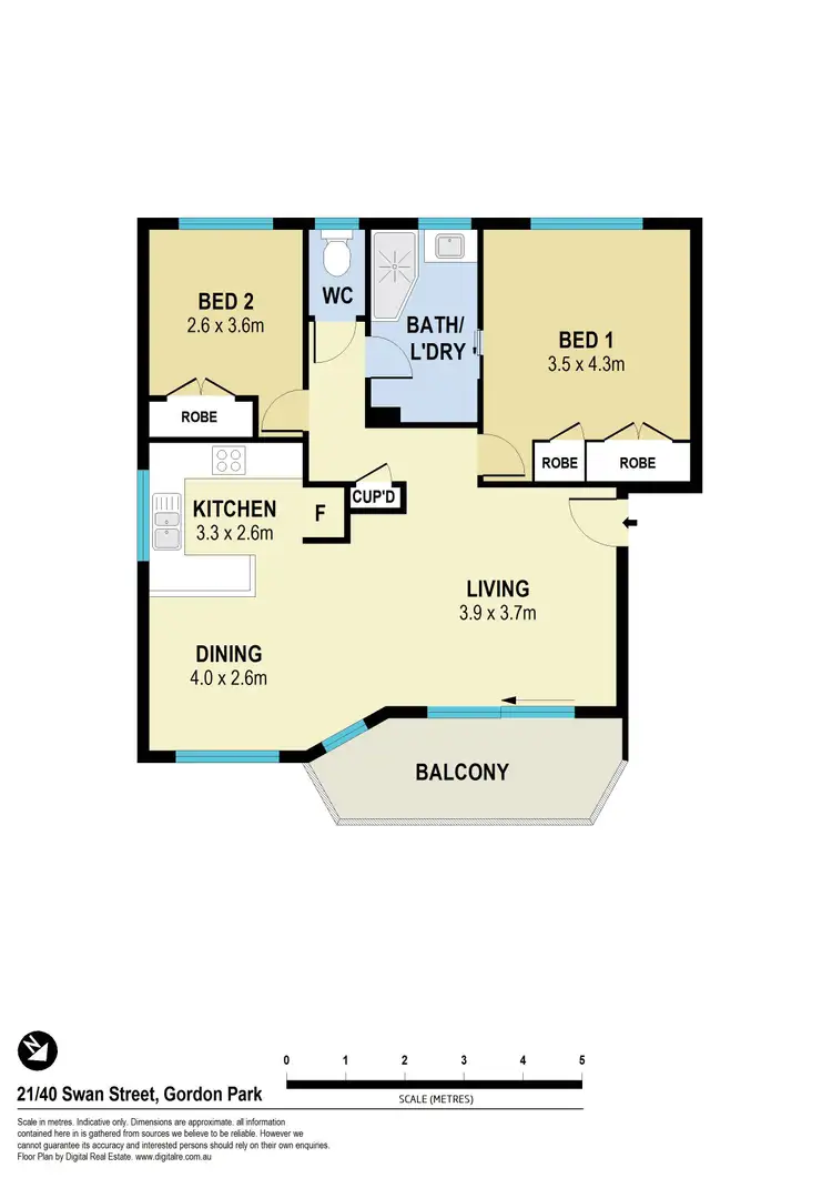 Floorplan of Homely unit listing, 21/40 Swan Street, Gordon Park QLD 4031