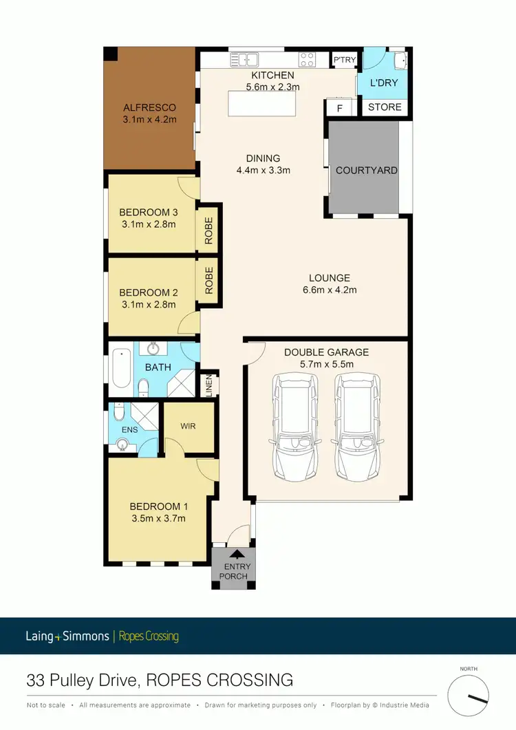 Floorplan of Homely house listing, 33 Pulley Drive, Ropes Crossing NSW 2760