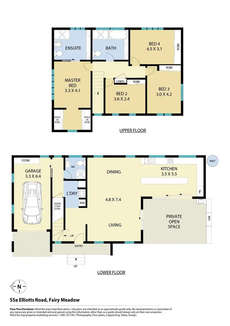 Floorplan of Homely townhouse listing, 55a Elliotts Road, Fairy Meadow NSW 2519
