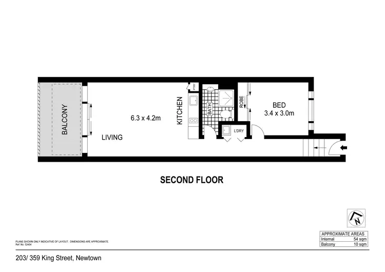 Floorplan of Homely apartment listing, 203/359-361 King Street, Newtown NSW 2042
