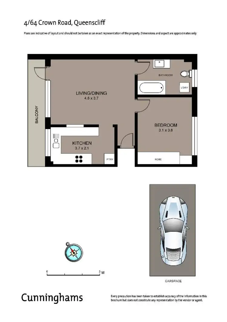 Floorplan of Homely unit listing, 4/64 Crown Road, Queenscliff NSW 2096