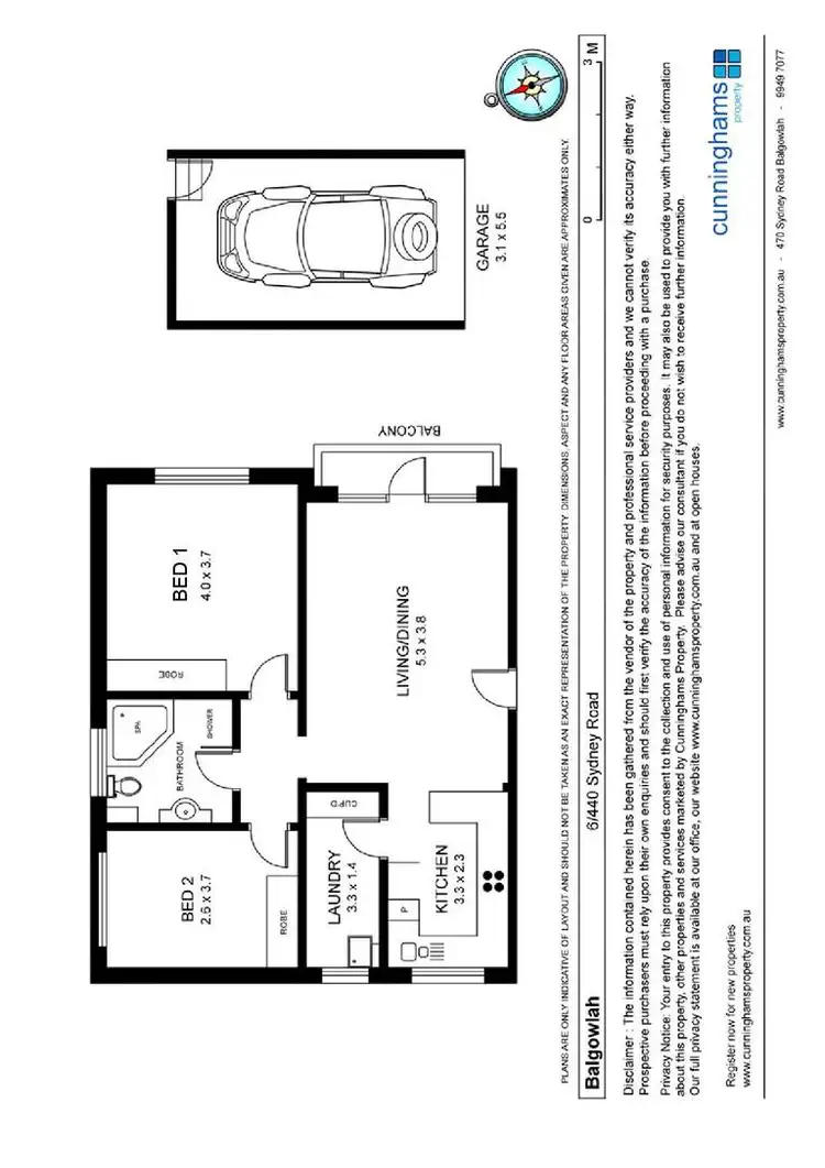 Floorplan of Homely unit listing, 6/440 Sydney Road, Balgowlah NSW 2093
