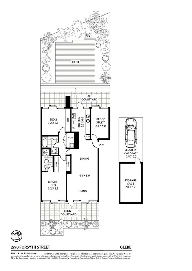 Floorplan of Homely apartment listing, 2/90 Forsyth Street, Glebe NSW 2037