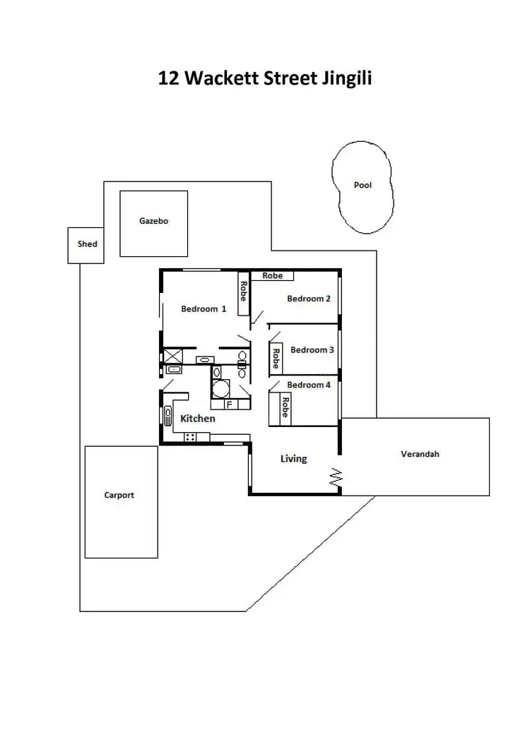 Floorplan of Homely house listing, 12 Wackett Street, Jingili NT 810