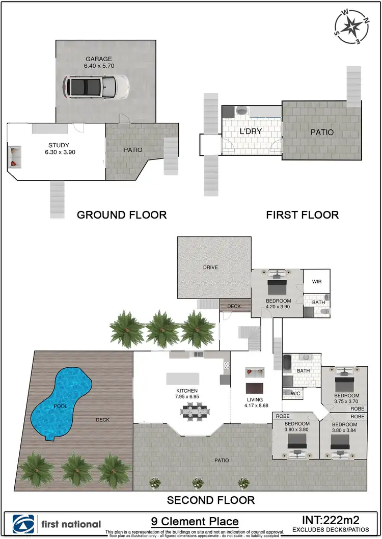 Floorplan of Homely house listing, 9 Clement Place, Lennox Head NSW 2478