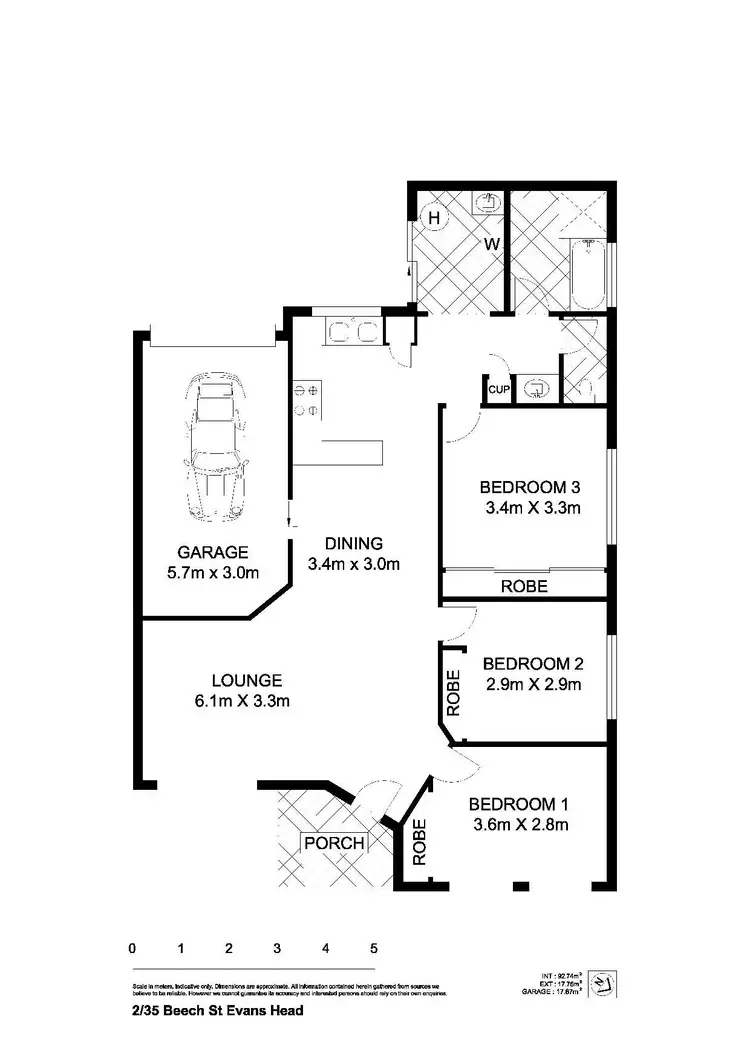 Floorplan of Homely unit listing, 2/33-35 Beech Street, Evans Head NSW 2473