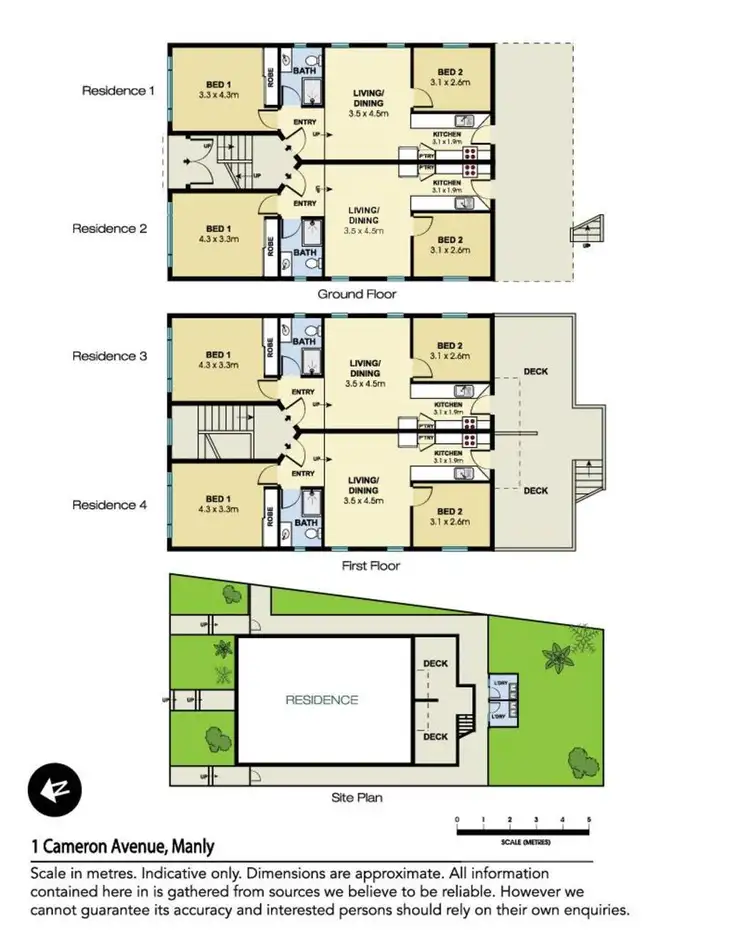 Floorplan of Homely apartment listing, 1 Cameron Avenue, Manly NSW 2095