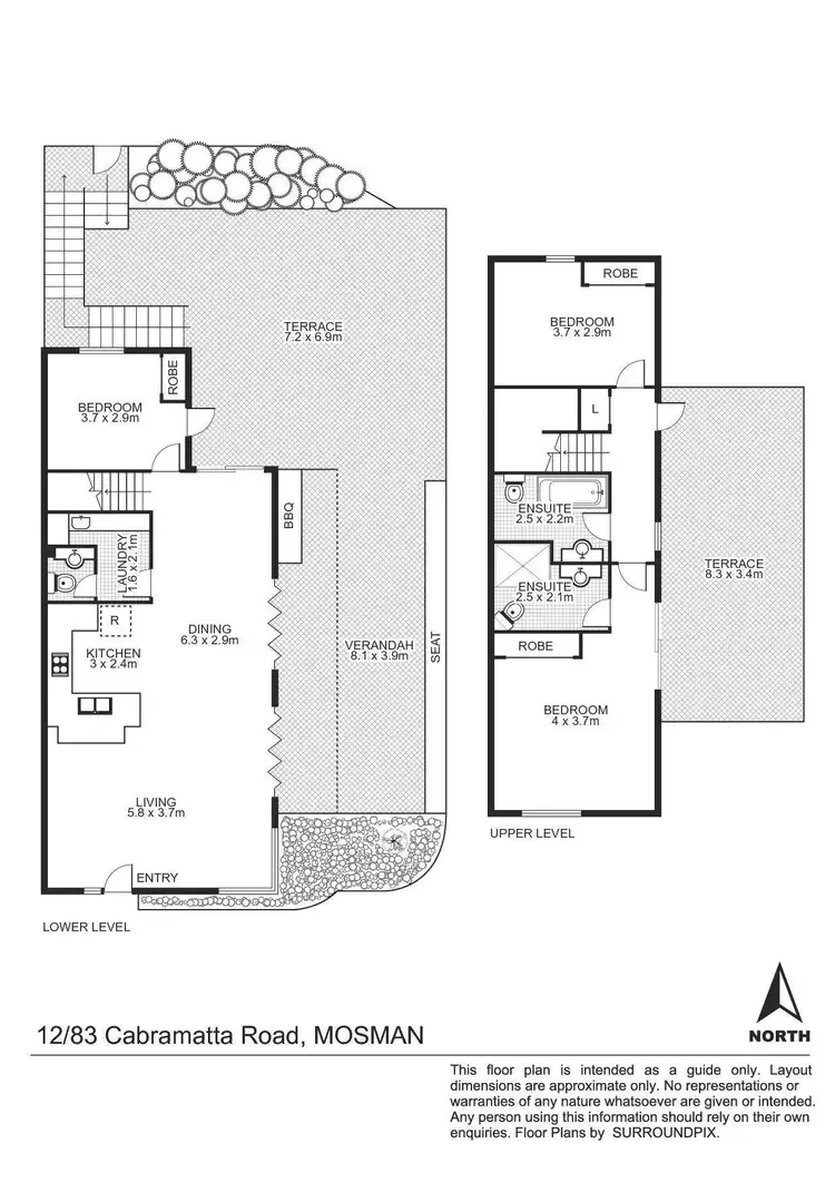 Floorplan of Homely townhouse listing, 12/83 Cabramatta Road, Mosman NSW 2088