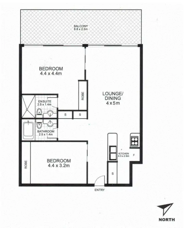 Floorplan of Homely apartment listing, 602/68 McEvoy Street, Alexandria NSW 2015