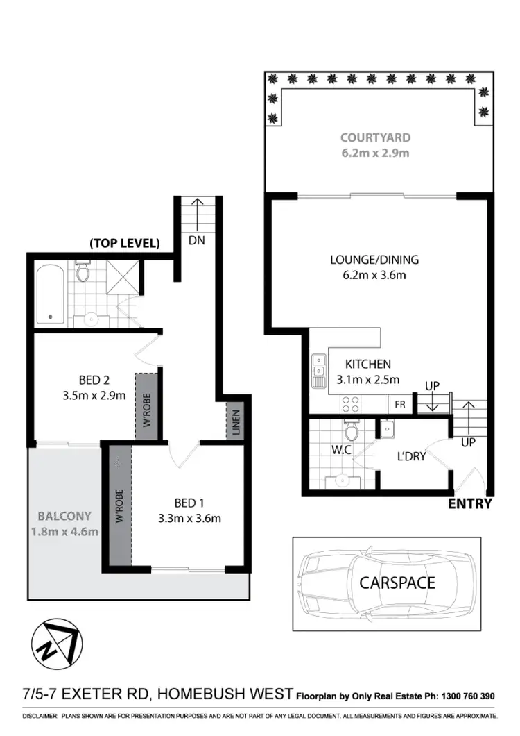 Floorplan of Homely apartment listing, 7/5-7 Exeter Road, Homebush West NSW 2140