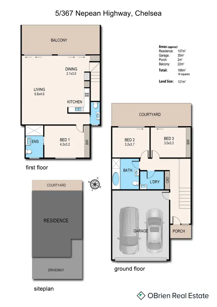Floorplan of Homely townhouse listing, 5/367 Nepean Highway, Chelsea VIC 3196