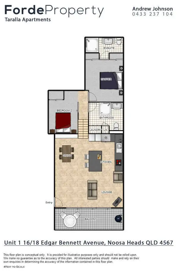 Floorplan of Homely apartment listing, 1/18 Edgar Bennett Avenue, Noosa Heads QLD 4567
