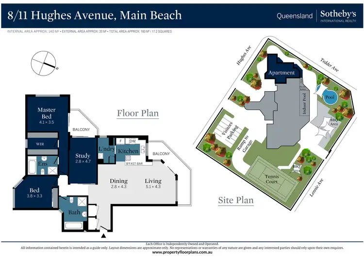 Floorplan of Homely apartment listing, 8/11 Hughes Avenue, Main Beach QLD 4217