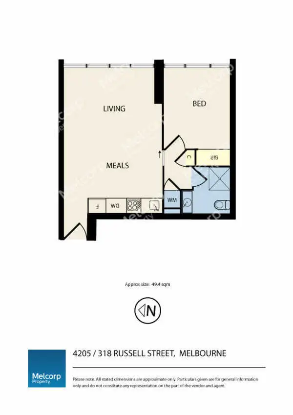 Floorplan of Homely apartment listing, 4205/318 Russell Street, Melbourne VIC 3000
