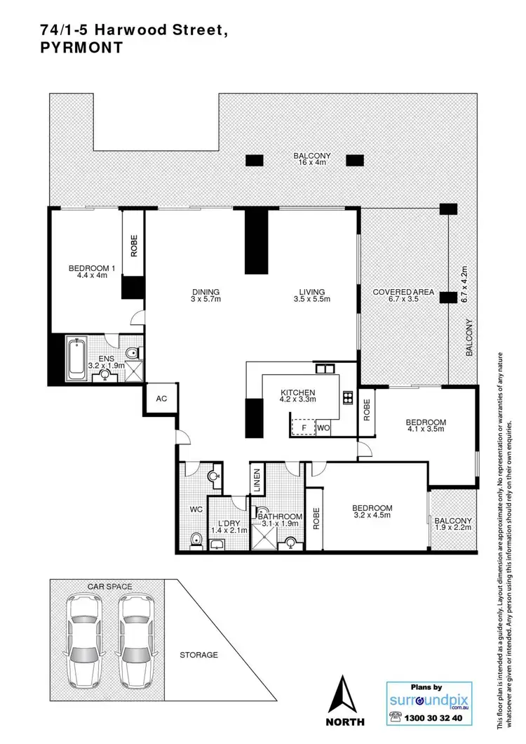 Floorplan of Homely apartment listing, 74/1-5 Harwood Street, Pyrmont NSW 2009