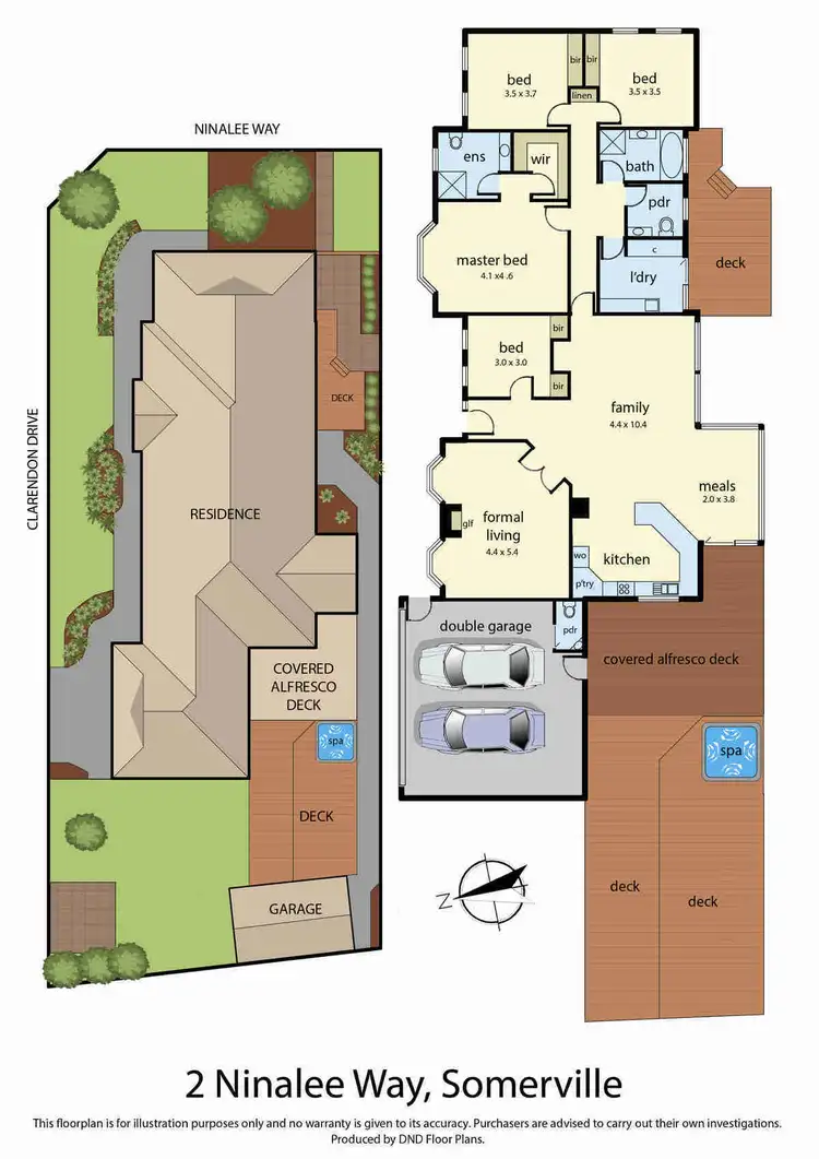 Floorplan of Homely house listing, 2 Ninalee Way, Somerville VIC 3912