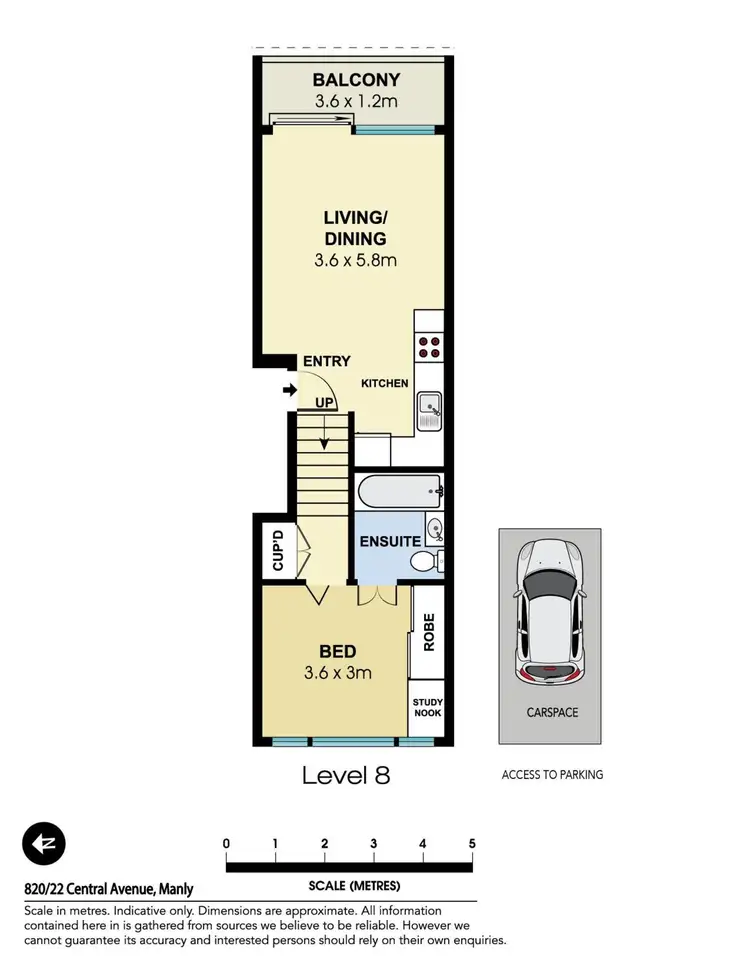 Floorplan of Homely apartment listing, 820/22 Central Avenue, Manly NSW 2095