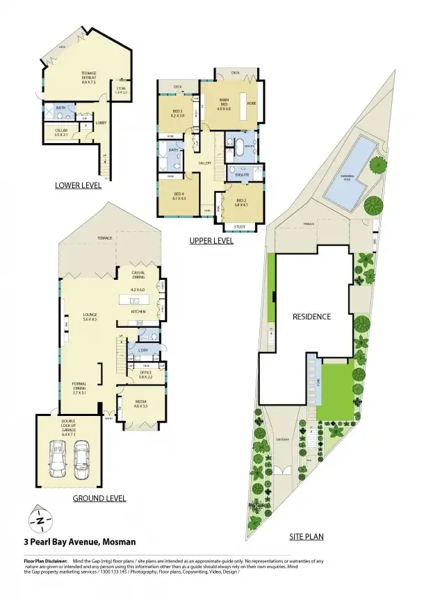 Floorplan of Homely house listing, 3 Pearl Bay Avenue, Mosman NSW 2088