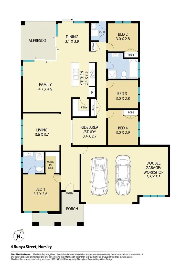Floorplan of Homely house listing, 4 Bunya Street, Horsley NSW 2530