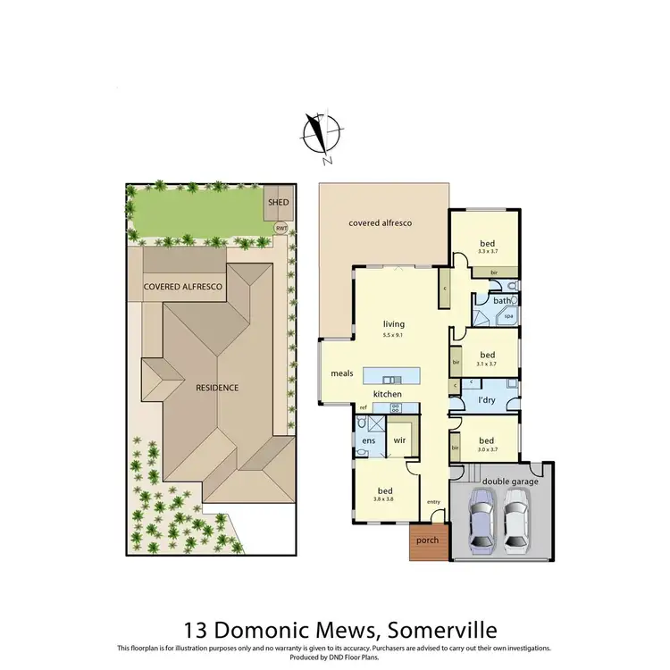 Floorplan of Homely house listing, 13 Dominic Mews, Somerville VIC 3912