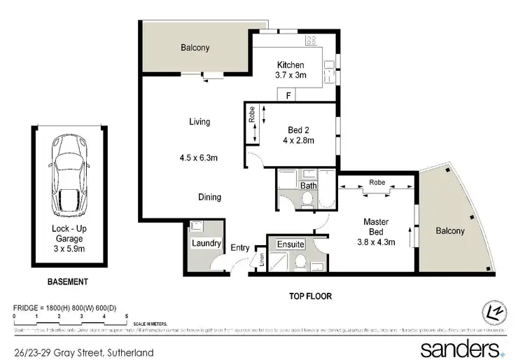 Floorplan of Homely unit listing, 26/23-29 Gray Street, Sutherland NSW 2232