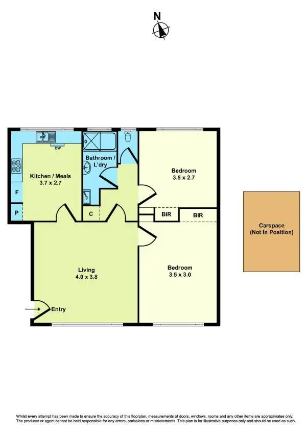 Floorplan of Homely apartment listing, 6/21 Bishop Street, Kingsville VIC 3012