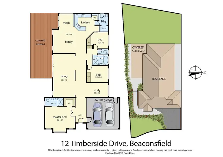 Floorplan of Homely house listing, 12 Timberside Drive, Beaconsfield VIC 3807