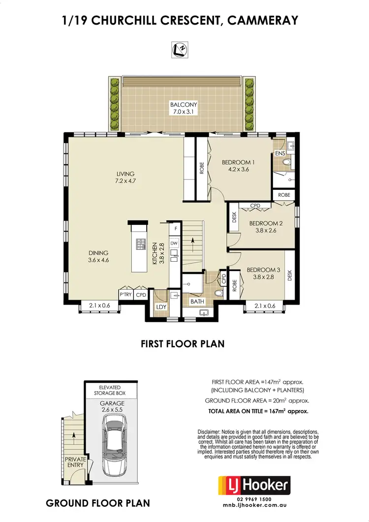 Floorplan of Homely apartment listing, 1/19 Churchill Crescent, Cammeray NSW 2062