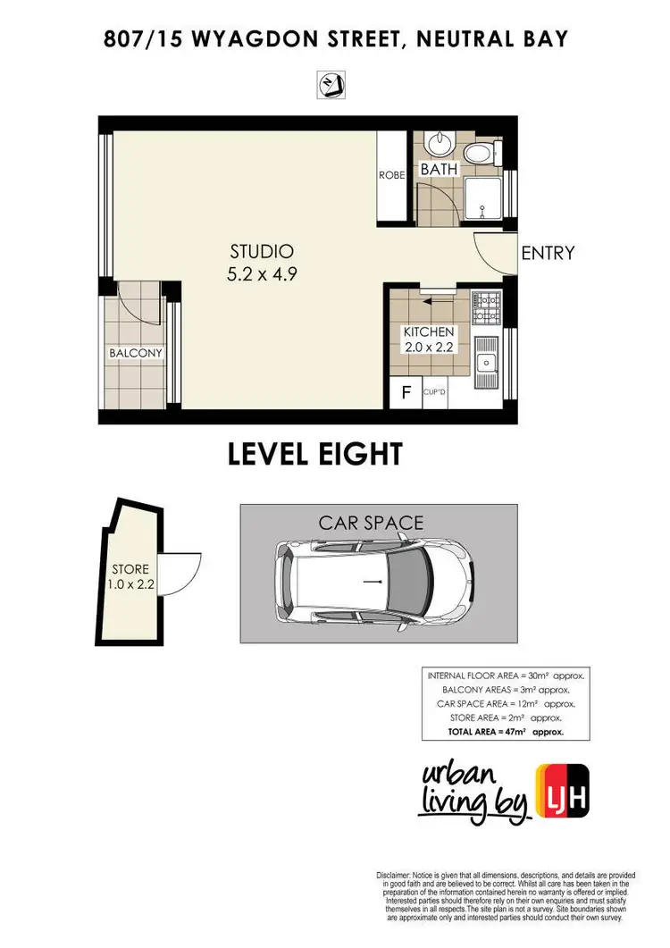 Floorplan of Homely unit listing, 807/15 Wyagdon Street, Neutral Bay NSW 2089