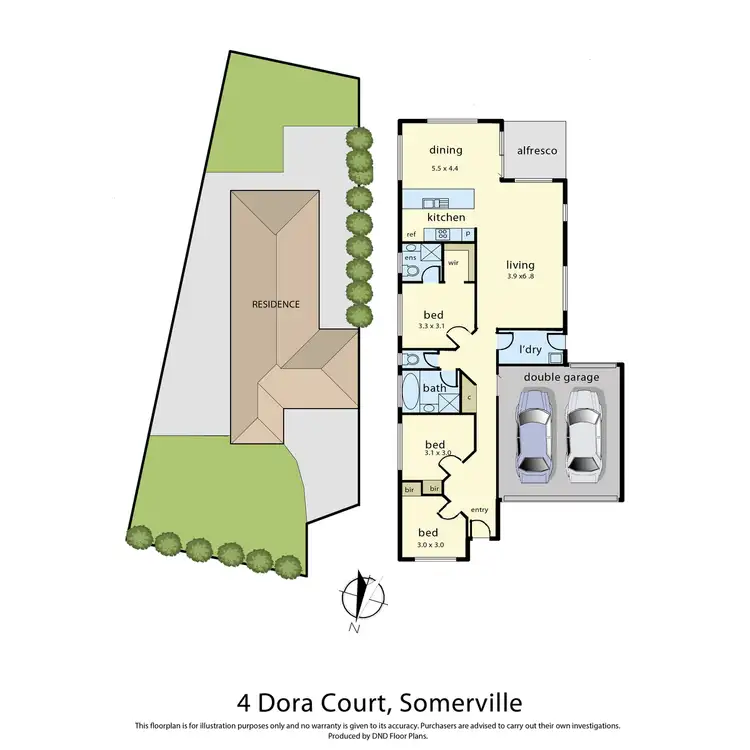 Floorplan of Homely house listing, 4 Dora Court, Somerville VIC 3912