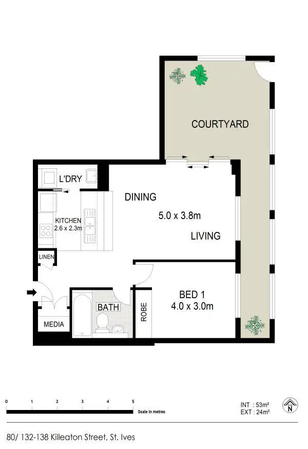 Floorplan of Homely apartment listing, Level Ground/80/132-138 Killeaton Street, St Ives NSW 2075