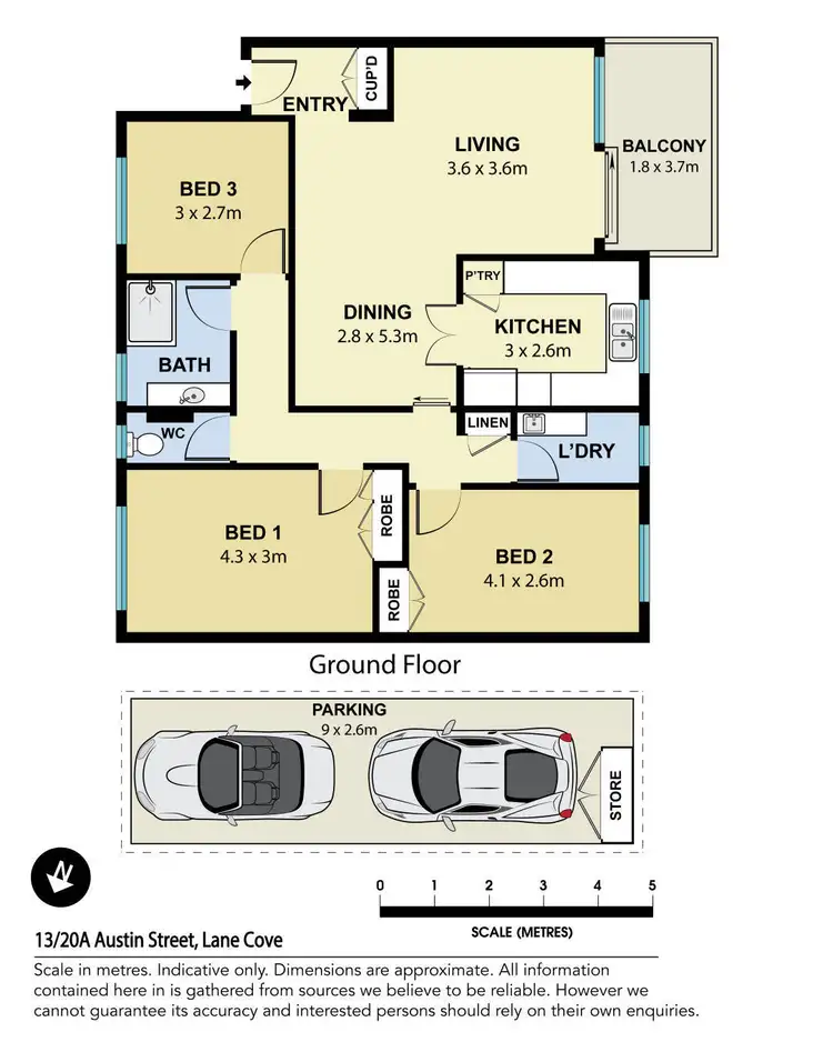 Floorplan of Homely apartment listing, 13/20a Austin Street, Lane Cove NSW 2066