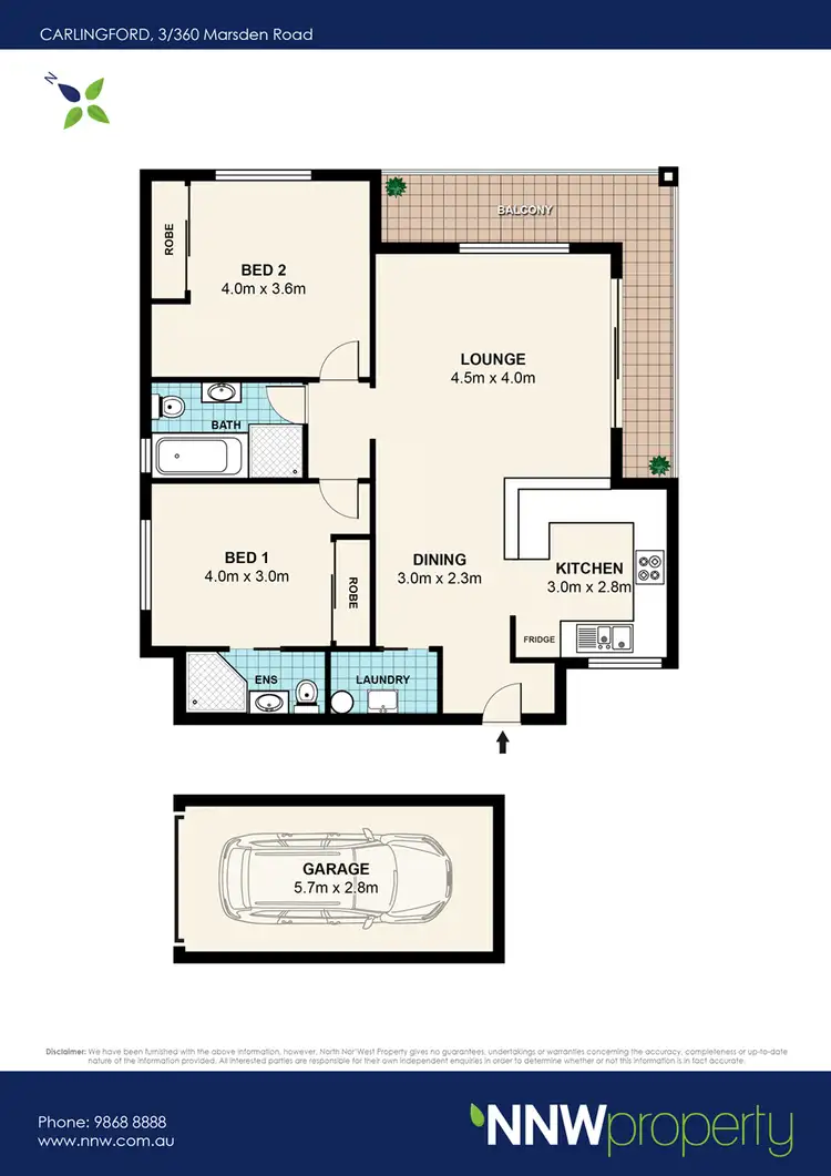 Floorplan of Homely unit listing, 3/360 Marsden Road, Carlingford NSW 2118
