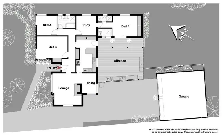 Floorplan of Homely house listing, 23 Barron Street, Deakin ACT 2600