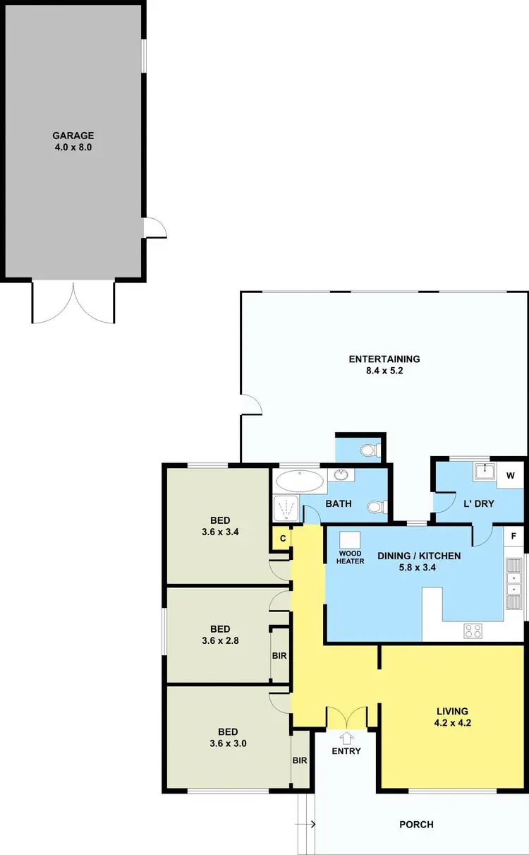 Floorplan of Homely house listing, 33 Hampden Street, Dallas VIC 3047