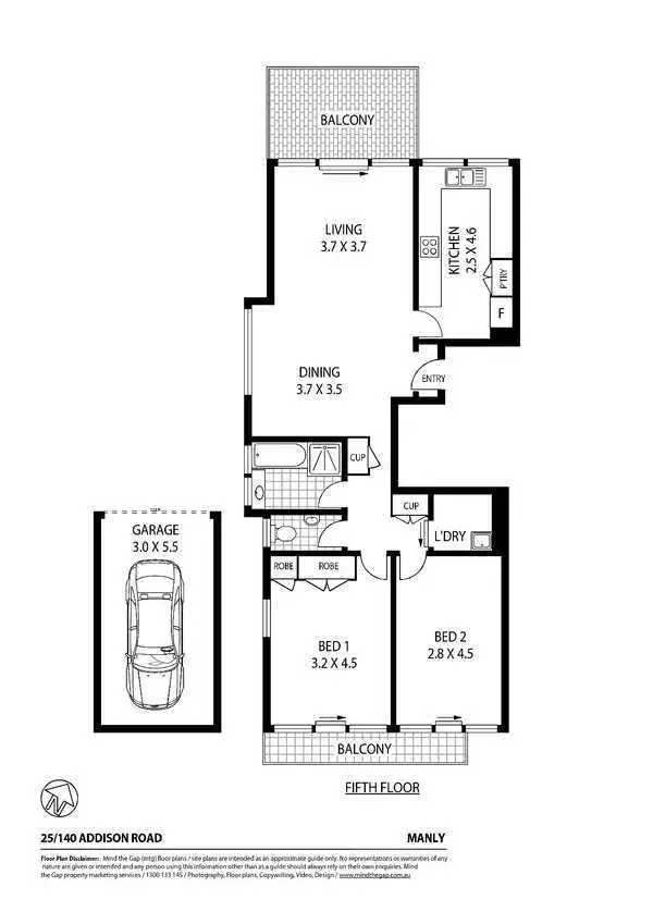 Floorplan of Homely apartment listing, 25/140 Addison Road, Manly NSW 2095