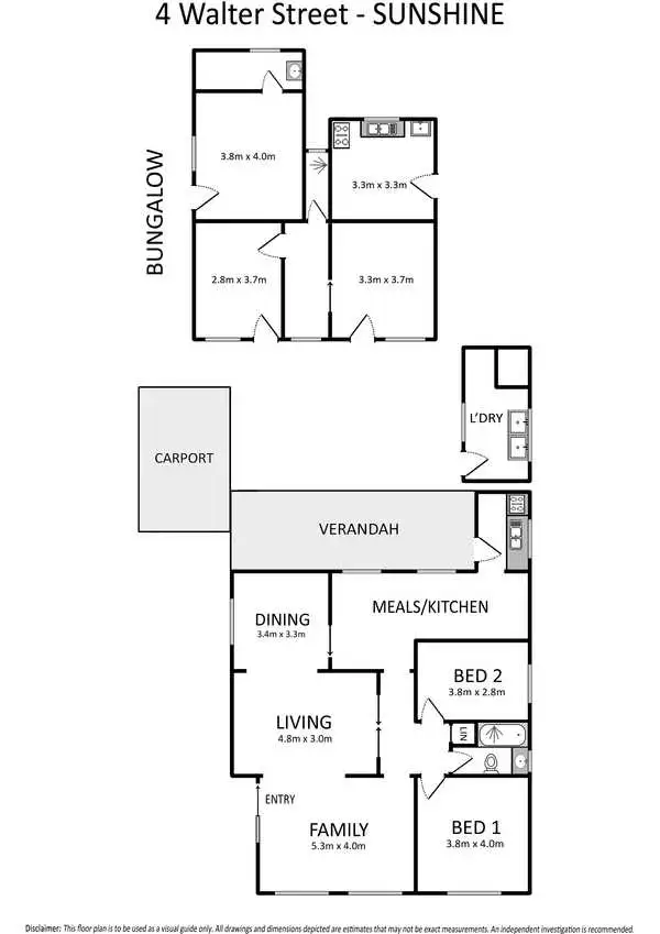 Floorplan of Homely house listing, 4 Walter Street, Sunshine VIC 3020