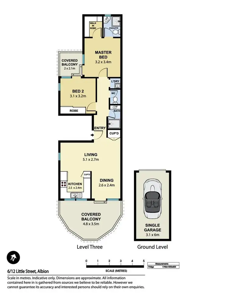 Floorplan of Homely unit listing, 6/12 Little Street, Albion QLD 4010