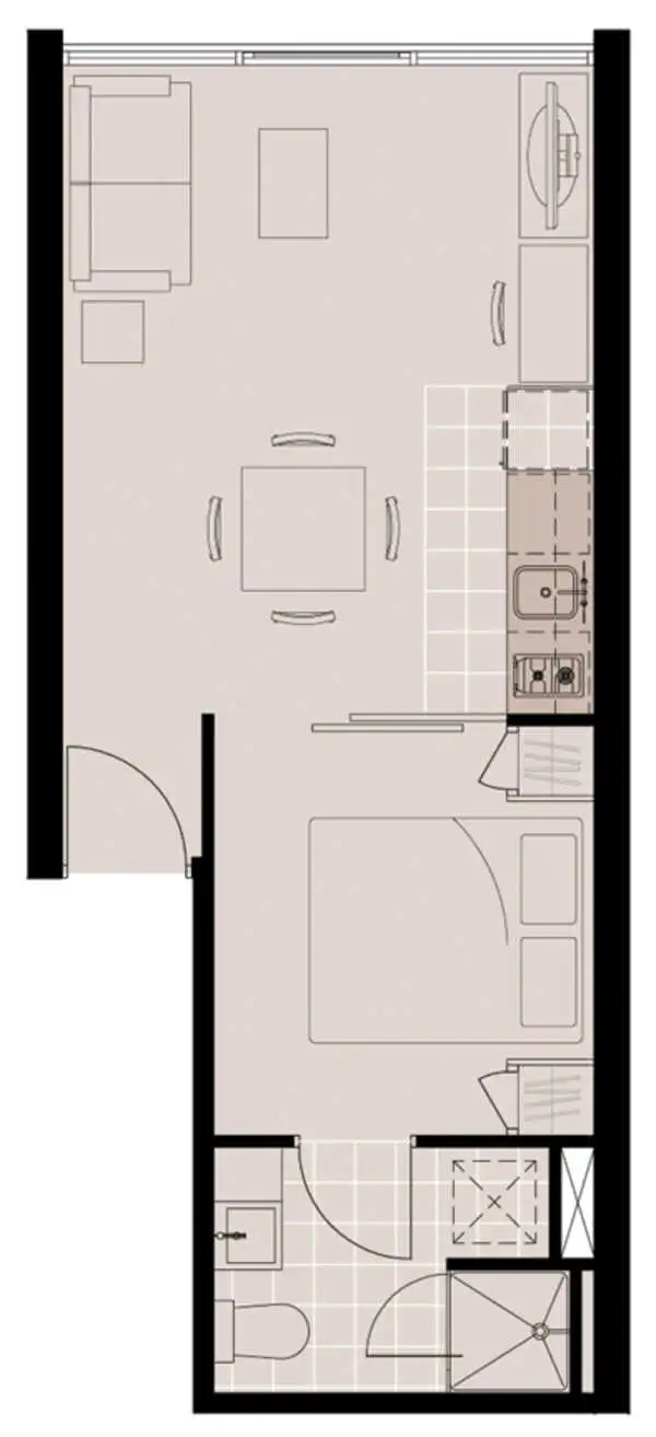 Floorplan of Homely apartment listing, 1505/25 Therry Street, Melbourne VIC 3000
