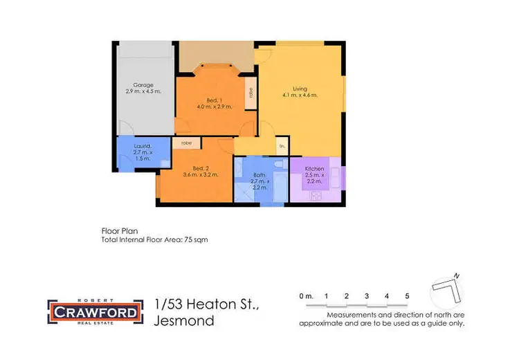 Floorplan of Homely villa listing, 1/53 Heaton Street, Jesmond NSW 2299