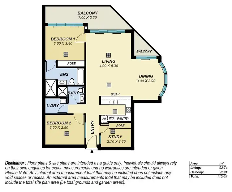 Floorplan of Homely apartment listing, 36/155 Brebner Drive, West Lakes SA 5021