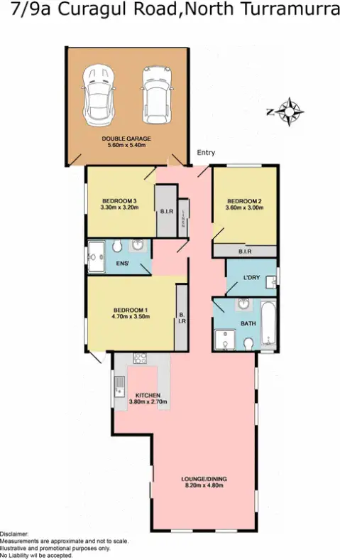 Floorplan of Homely townhouse listing, 7/9A Curagul Road, Turramurra NSW 2074