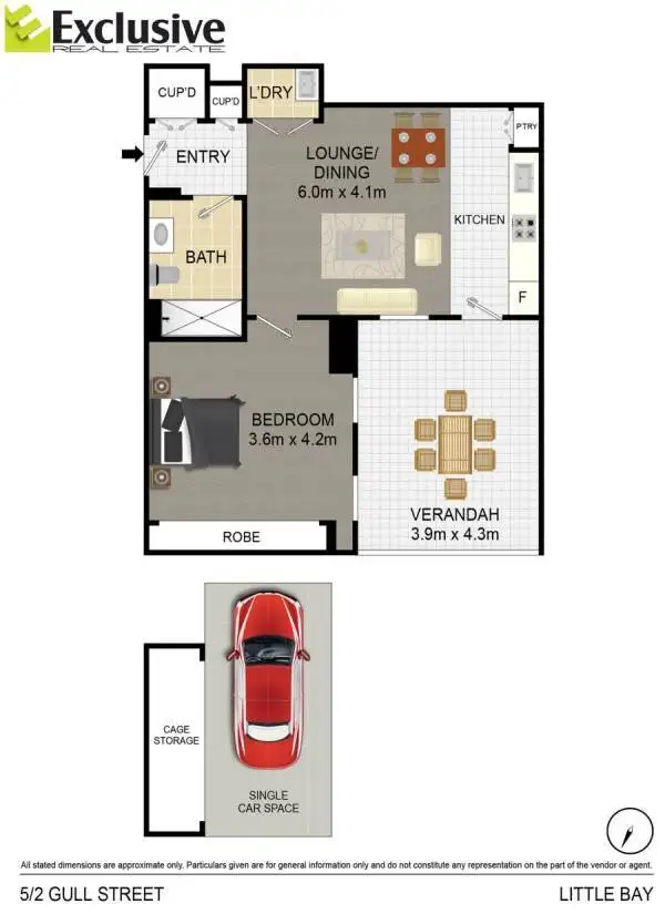 Floorplan of Homely apartment listing, 5/2 Gull Street, Little Bay NSW 2036