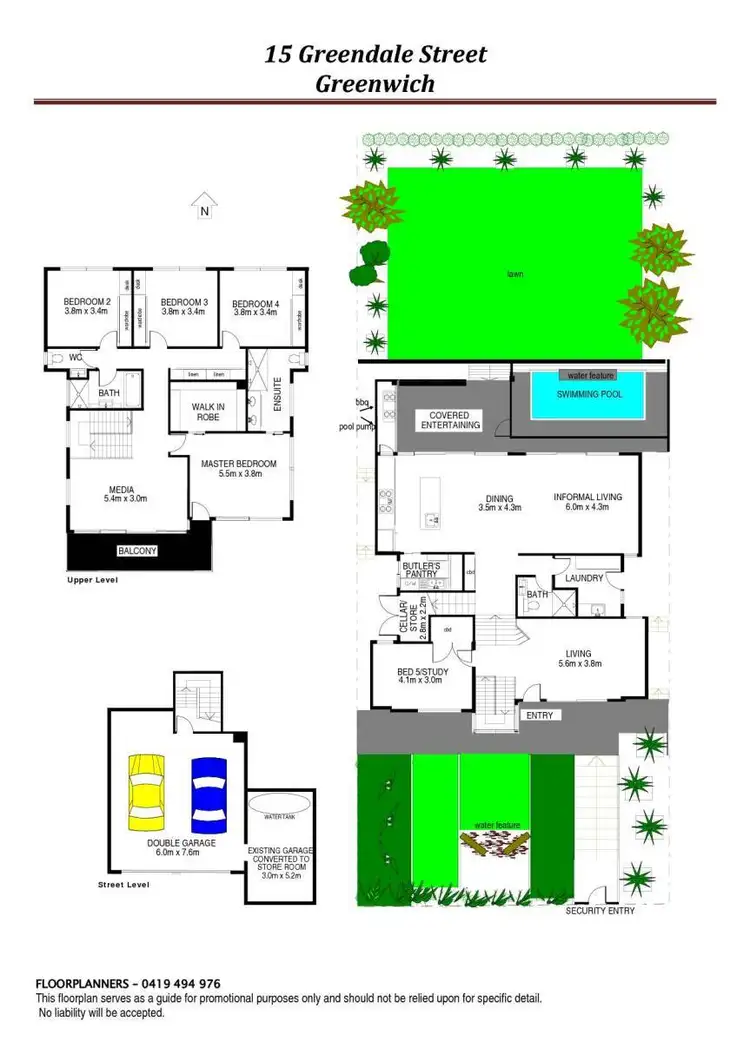 Floorplan of Homely house listing, 15 Greendale Street, Greenwich NSW 2065